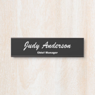 Trend Black Bold Beruflich Schlicht Modernes Elega Türschild
