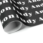 Trend Black Bold Professional Plain Modern Elegant Geschenkpapier (Rolleneckpunkt)