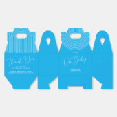 Trend Blau Baby Shower Skript Geschenkschachtel (Ungeklappt)