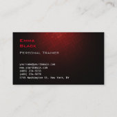 Trend Brownred Red Personal Fitness Trainer Sport Visitenkarte (Rückseite)