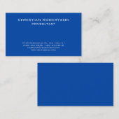 Trend Cobalt Blue White Beruflich Business Card Visitenkarte (Vorne/Hinten)