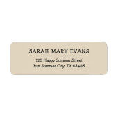 Trend Color - Beige natürliche Rücksendeadressen-A (Vorne)