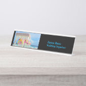 Trend Color Black Wedding Schreibtischnamensplakette (Vorderseite )