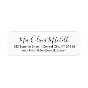 Trend Color Clasic White Elegante Address Labels