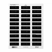 Trend Color Classic Black Elegante Address Labels (Vorne)