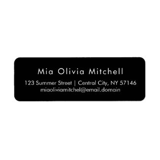Trend Color Classic Black Modern Address Labels
