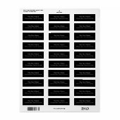 Trend Color Classic Black Script Address Labels (Vorne)