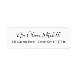 Trend Color Classic White Elegante Address Labels