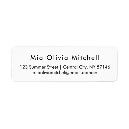 Trend Color Classic White - Moderne Adressetikette (Vorne)