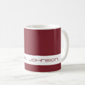 Trend Color Crimson Red - Futuristische Name Tasse (VorderseiteRechts)