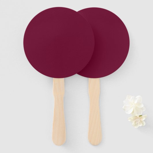 Trend Color Dark Burgundy Hand Fan Fächer (Vorne und Hinten)