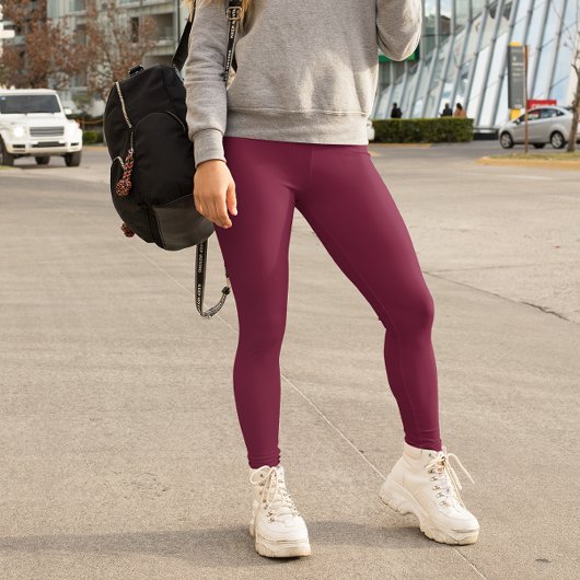 Trend Color Dark Burgundy Leggings