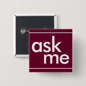 Trend Color Dark Burgundy - Schaltfläche "Frag Me" Button (Vorne & Hinten)