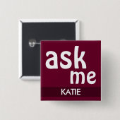 Trend Color Dark Burgundy - Schaltfläche "Frag und Button (Vorne & Hinten)