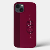 Trend Color - Dark Burgundy Script Case-Mate iPhone Hülle (Rückseite)