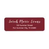 Trend Color Dark Crimson Red Rücksendeadressen-Auf (Vorne)