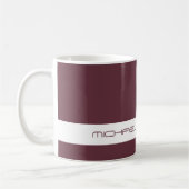 Trend Color Dark Red Wine - Futuristische Name Tas Kaffeetasse (Links)