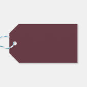 Trend Color Dark Red Wine Minimalistisch Geschenkanhänger (Rückseite Horizontal)