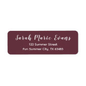 Trend Color - Dunkelrote Rücksendeadressen-Aufkleb (Vorne)