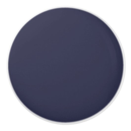 Trend Color - Dunkle Navy Blue Keramik Knoblauch Keramikknauf (Vorderseite)