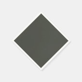 Trend Color - Dunkler Wald Grau Papier Napkins Serviette (Ecke)