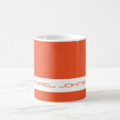 Trend Color Flame Red - Futuristische Name Tasse (Mittel)