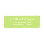 Trend Color - Grüne Rücksendeadressen-Aufkleber im (Vorne)