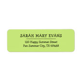 Trend Color - Grüne Rücksendeadressen-Aufkleber im (Vorne)
