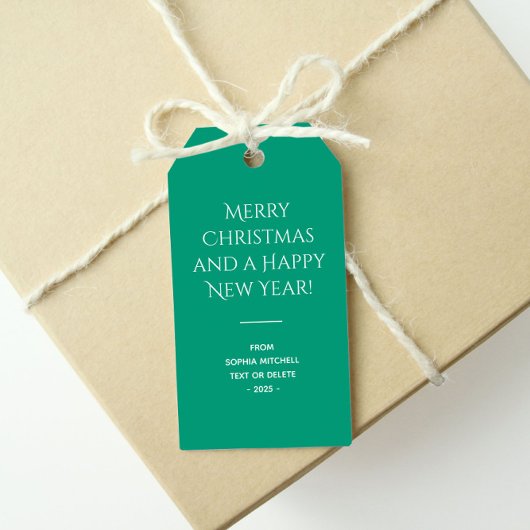 Trend Color Jade Green Minimalistisch Geschenkanhänger