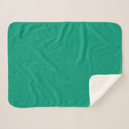 Trend Color - Jade Green Sherpa Blanket Sherpadecke (Vorderseite (Horizontal))