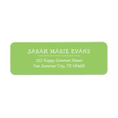 Trend Color - Kiwi Green Rücksendeadressen-Aufkleb (Vorne)