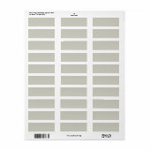 Trend Color - Light Gray Rücksendeadressen-Aufkleb (Vorne)