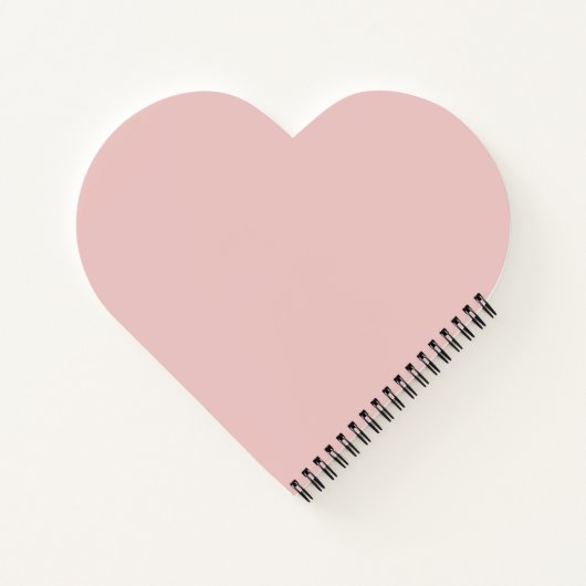 Trend Color - Light Pink Heart Notebook Notizblock (Rückseite)