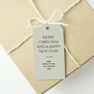 Trend Color Light Silver Grau Minimalistisch Geschenkanhänger