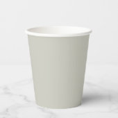 Trend Color - Light Silver Gray Paper Cups Pappbecher (Vorderseite)