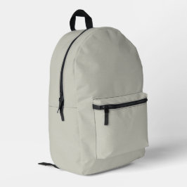 Trend Color - Light Silver Gray Printed Backpack Bedruckter Rucksack