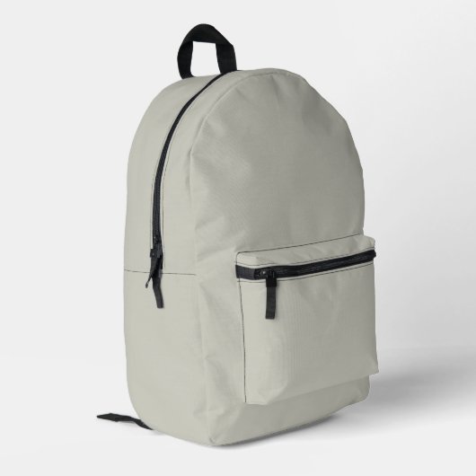 Trend Color - Light Silver Gray Printed Backpack Bedruckter Rucksack (Rückseitige Ecke links)