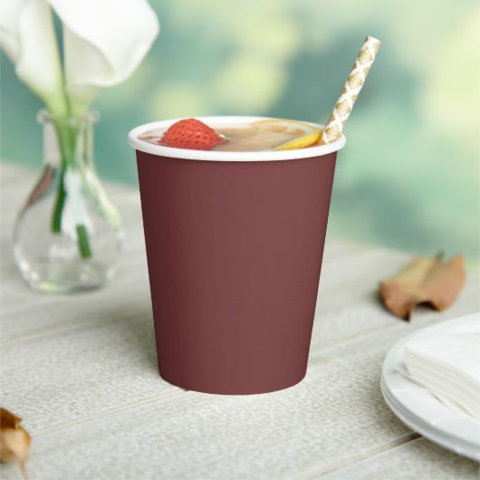 Trend Color - Mahogany Brown Paper Cups Pappbecher (In Situ)