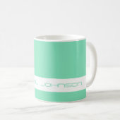 Trend Color Minty Green - Futuristische Name Tasse (VorderseiteRechts)