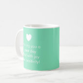 Trend Color Minty Green - Name / Positivity Tasse (Vorderseite Links)