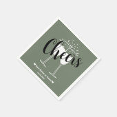 Trend Color Mute Greenish Gray Cheers Napkins Serviette (Ecke)