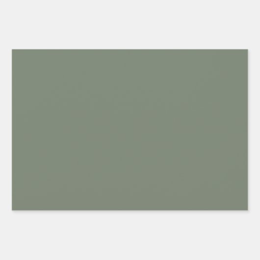 Trend Color Mute Greenish Gray Geschenkpapier Set (Vorderseite 2)