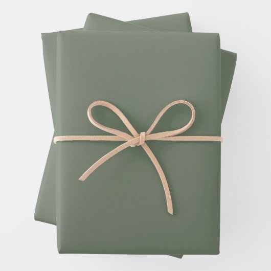 Trend Color Mute Greenish Gray Geschenkpapier Set (Beispiel)
