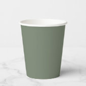 Trend Color Mute Greenish Gray Pappbecher (Rückseite)