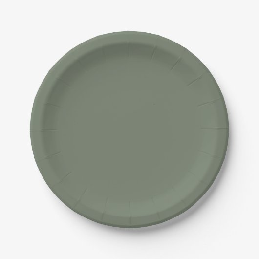 Trend Color Mute Greenish Gray Pappteller (Vorderseite)