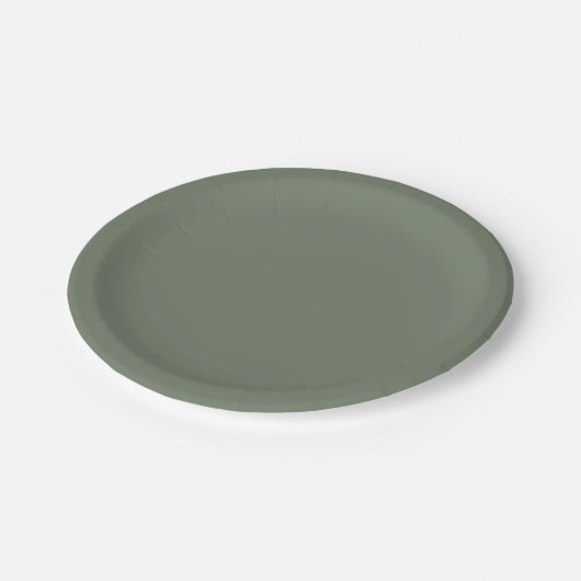 Trend Color Mute Greenish Gray Pappteller (Schrägansicht)