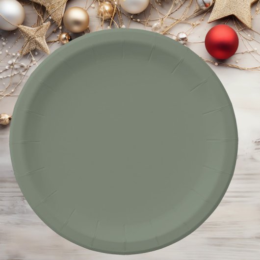 Trend Color Mute Greenish Gray Pappteller