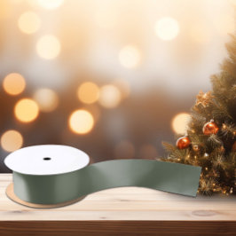 Trend Color Mute Greenish Gray Satin Ribbon Satinband