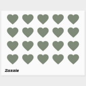 Trend Color Mute Greenish Grey Heart Aufkleber (Blatt)