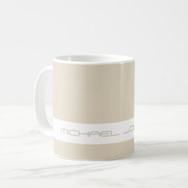Trend Color Natural Beige - Futuristische Name Tas Kaffeetasse